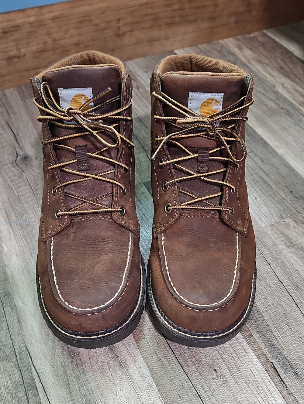 Carhartt Brown Millbrook Moc Toe Leather Work Boots Size 10